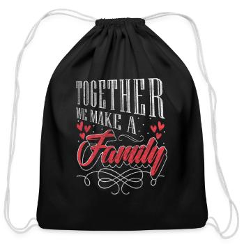 Family Meal Security - Cotton Drawstring Bag - black - Front