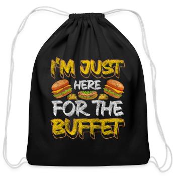Meal All You Can Eat Glutton - Cotton Drawstring Bag - black - Front