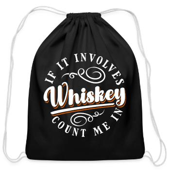 Schnapps Waiter - Cotton Drawstring Bag - black - Front