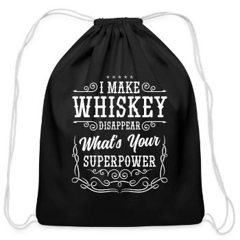 Rum Waiter Enjoyment Bar - Cotton Drawstring Bag - black - Front