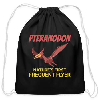 Pteranodon Dinosaur Dino Paleontologist Fossil - Cotton Drawstring Bag - black - Front
