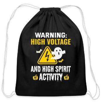 Electrician Halloween: High Voltage, High Spirit - Cotton Drawstring Bag - black - Front