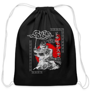 Orient Mythical Creatures Warrior Nerd - Cotton Drawstring Bag - black - Front