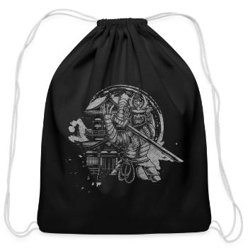 Orient Samurai Warrior Rising Sun - Cotton Drawstring Bag - black - Front