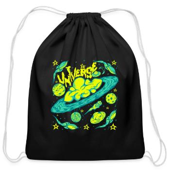 Universe Artwork - Cotton Drawstring Bag - black - Front