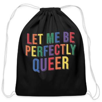 LGBT Pride Queer - Cotton Drawstring Bag - black - Front