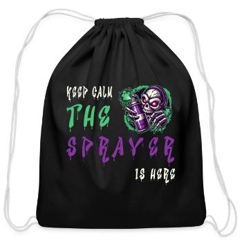 Keep Calm - The Sprayer - Cotton Drawstring Bag - black - Front