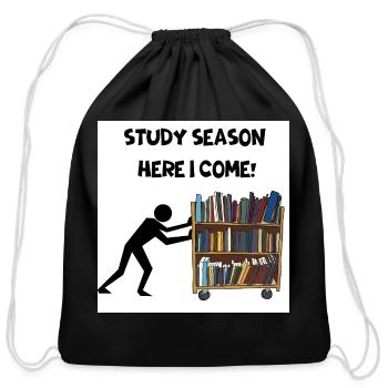 Bake to school motivation tee - Cotton Drawstring Bag - black - Front