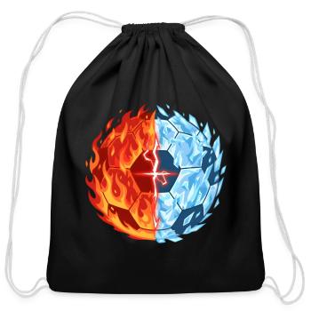 Fire and Ice Orb Duel - Cotton Drawstring Bag - black - Front