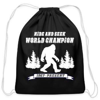 Bigfoot World Champion Ride - Cotton Drawstring Bag - black - Front