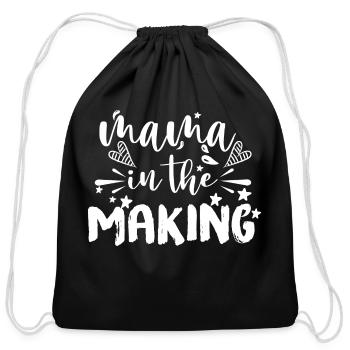 Mama In The Making - Cotton Drawstring Bag - black - Front