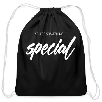 You Are Something Special - Cotton Drawstring Bag - black - Front