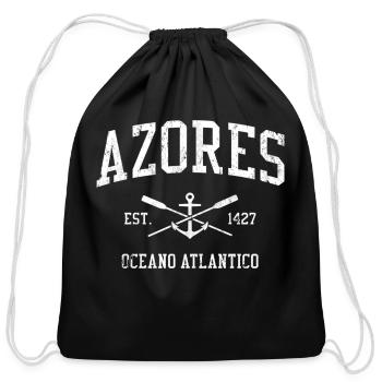 Azores Crossed Oars Boat Anchor Sports - Cotton Drawstring Bag - black - Front