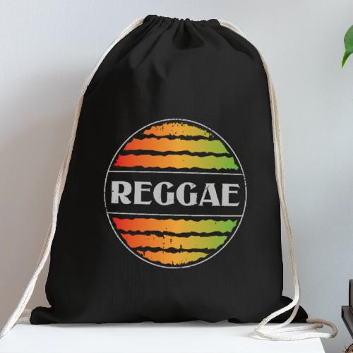 Reggae celebration vibrant rasta music design - Cotton Drawstring Bag