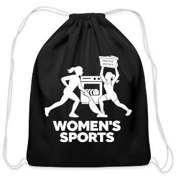 Women’s Sports Motion: Laundry Dash - Cotton Drawstring Bag - black - Front