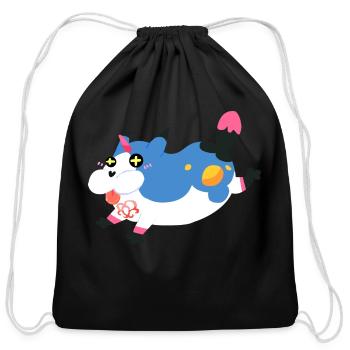Bouncy Boy - Cotton Drawstring Bag - black - Front