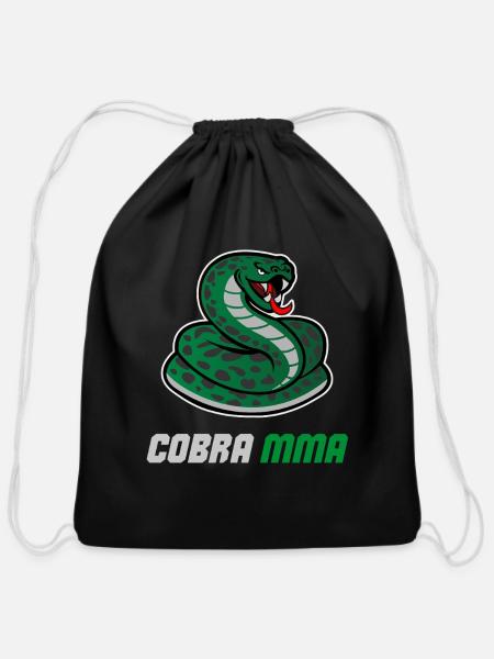 Cobra MMA Gym BJJ - Cotton Drawstring Bag - black