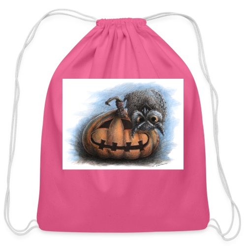 Halloween Owl - Cotton Drawstring Bag
