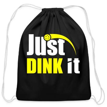 Just Dink It - Cotton Drawstring Bag - black - Front