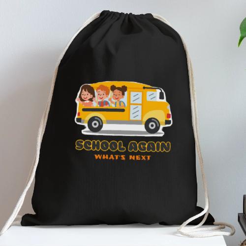 first day of school outfit- school again - Cotton Drawstring Bag