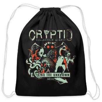 Cryptid Kin Palette Tee - Cotton Drawstring Bag - black - Front