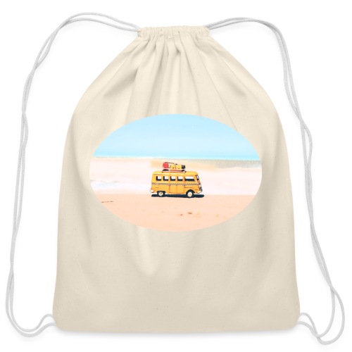 Noosa Car Beach - Cotton Drawstring Bag