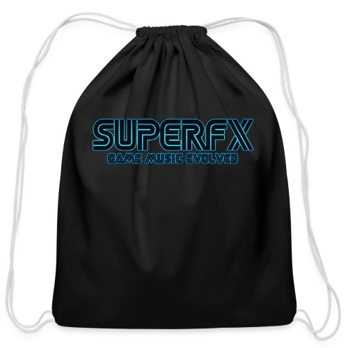 SuperFX Game Music Evolved Band Logo Blue - Cotton Drawstring Bag