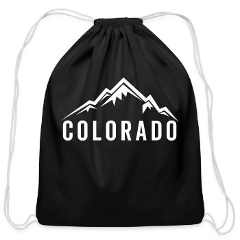 Colorado - Cotton Drawstring Bag - black - Front