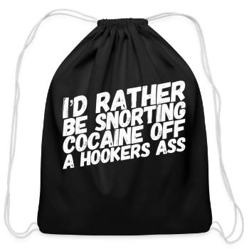 Cocaine Hooker - Cotton Drawstring Bag - black - Front