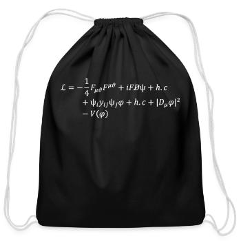 Standard Model Lagrangian Physics And Science - Cotton Drawstring Bag - black - Front