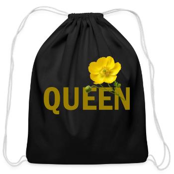 Queen - Cotton Drawstring Bag - black - Front