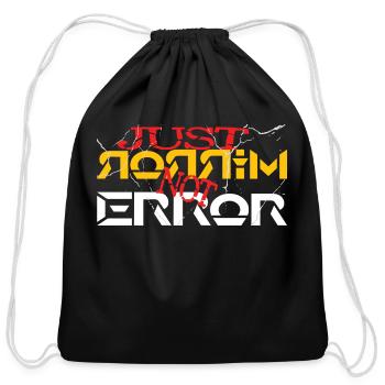 Just mirror not error - Cotton Drawstring Bag - black - Front