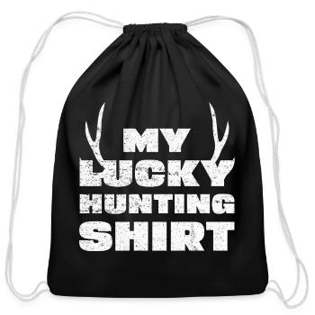 My Ducky Hunting Shirt - Cotton Drawstring Bag - black - Front
