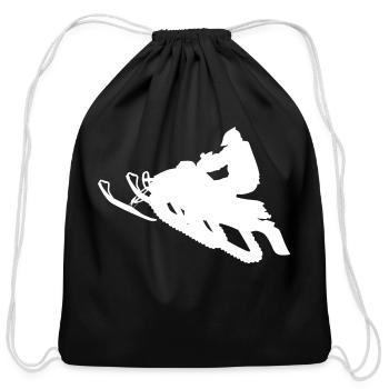 Snowmobile Winter Sports Snow - Cotton Drawstring Bag - black - Front