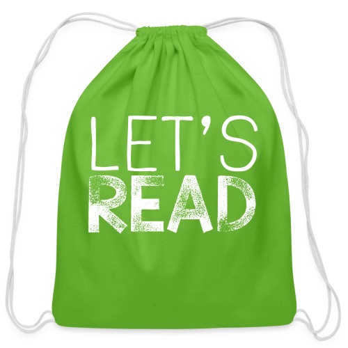 Let's Read Teacher Pillow Classroom Library Pillow - Cotton Drawstring Bag