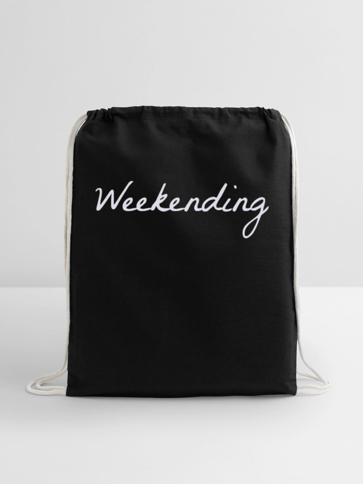 Weekending Casual Weekend - Cotton Drawstring Bag - black - Front