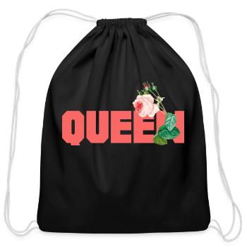 Queen - Cotton Drawstring Bag - black - Front