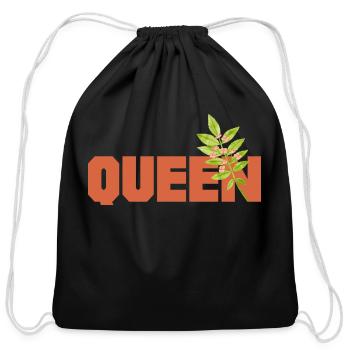 Queen - Cotton Drawstring Bag - black - Front