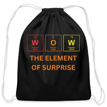 THE ELEMENT OF SURPRISE - Cotton Drawstring Bag - black - Front