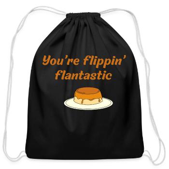 You're flippin fantastic - Cotton Drawstring Bag - black - Front
