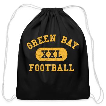 Green Bay Football - Cotton Drawstring Bag - black - Front