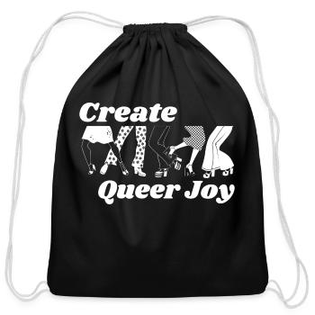 Create Queer Joy Vintage Dancing Queer Pride Month - Cotton Drawstring Bag - black - Front