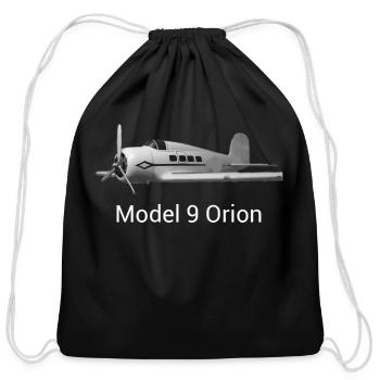 lockheed model 9 - Cotton Drawstring Bag - black - Front