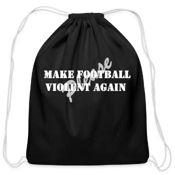 Make Football - Cotton Drawstring Bag - black - Front
