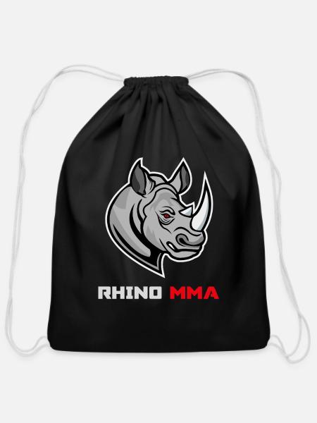 Rhino MMA Fighter Savage Gym Beast - Cotton Drawstring Bag - black