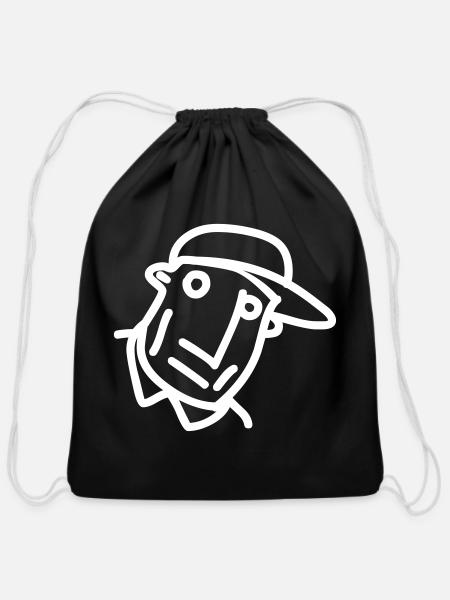Teenager - Cotton Drawstring Bag - black