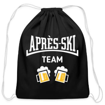 Après-Ski – Team (Beer Apres Ski Concave / NEG 2C) - Cotton Drawstring Bag - black - Front