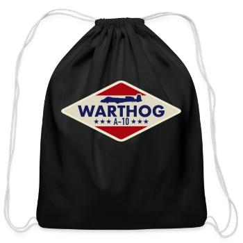 A10 Thunderbolt II cute Copy Copy - Cotton Drawstring Bag - black - Front