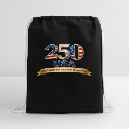 250 USA Liberty Banner - Cotton Drawstring Bag