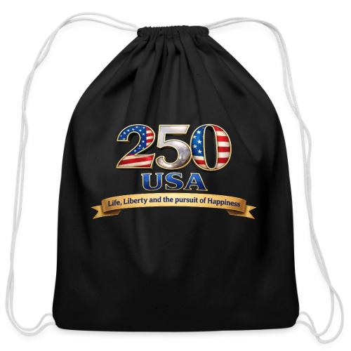 250 USA Liberty Banner - Cotton Drawstring Bag